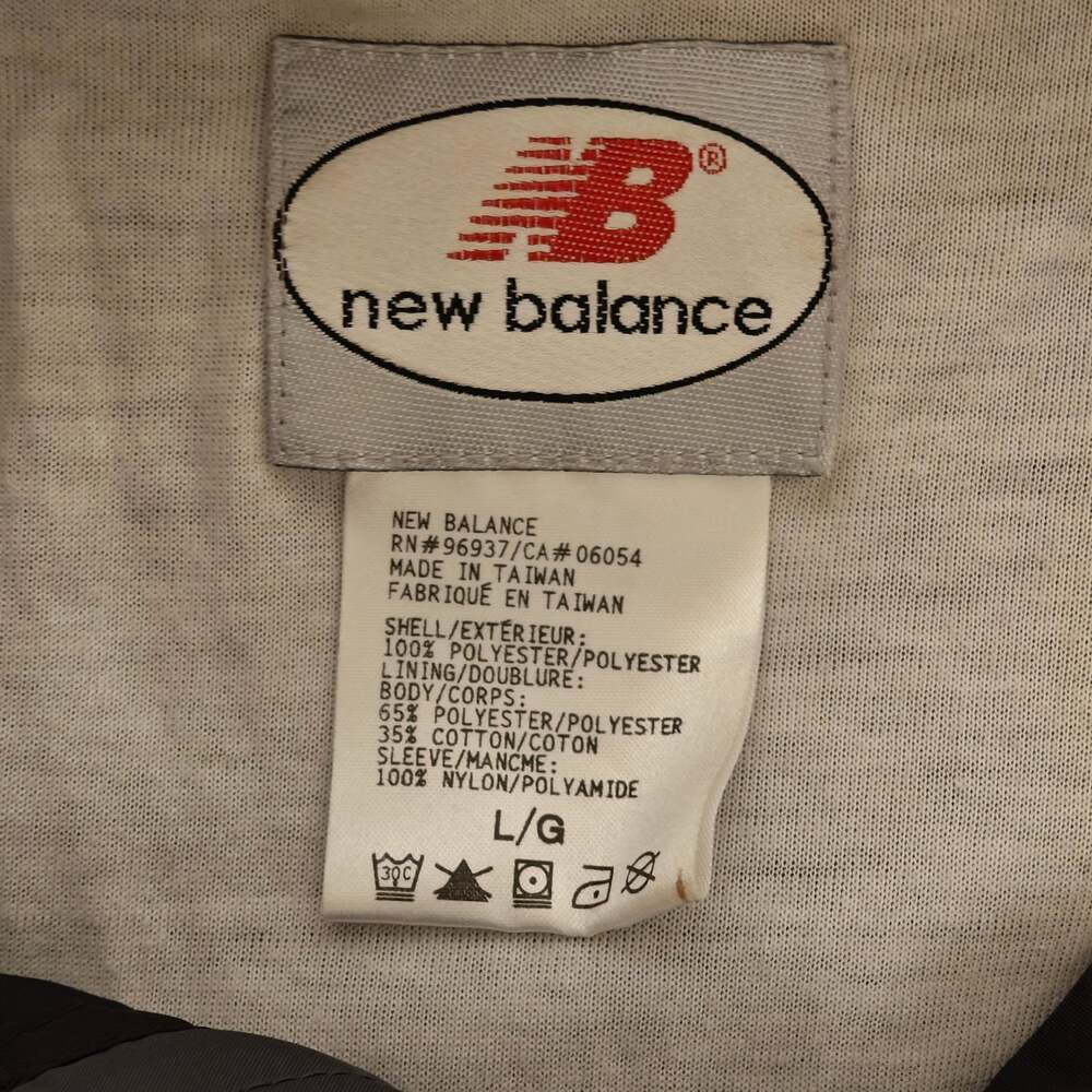 New Balance Vintage Two-Tone Gray and Black Full Zip Windbreaker Jacket Sz Large - Picture 2 of 8